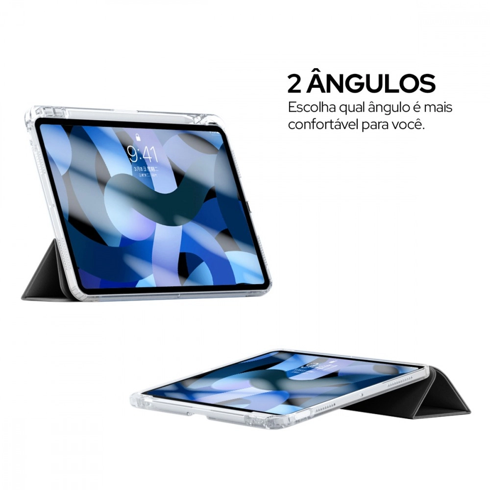 Capa iPad 10ª Geração 10.9" Polegadas 2022 WB Translucida Flexível Auto Hibernação e Compart. para Pencil