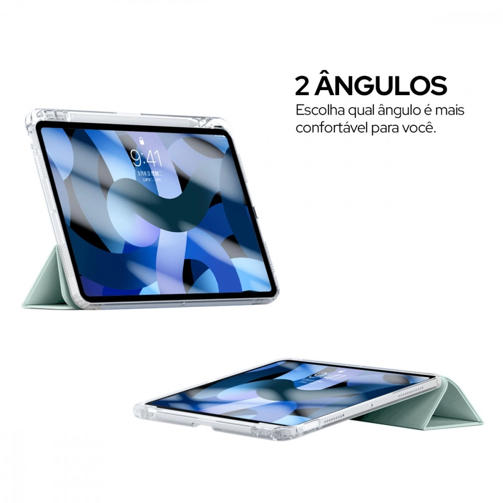 Capa iPad 10ª Geração 10.9" Polegadas 2022 WB Translucida Flexível Auto Hibernação e Compart. para Pencil