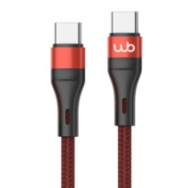 Cabo USB-C para USB-C 60W WB 1 metro Nylon Trançado Compatível com Android