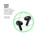Fone de Ouvido Gamer in-ear Bluetooth WB Saga com modo jogo, som 360 graus, IPX4