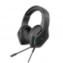 Fone de ouvido Over-ear WB Lux Com fio Gamer Microfone RGB LED IPX5 Espuma respirável Surround 360°