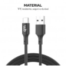 Cabo USB-A para USB-C 30W WB 1 metro Nylon Trançado Compatível com Android