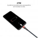 Cabo USB-C para Lightning 27W WB 1 metro  Nylon Trançado Compatível com IOS