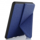Capa Novo Kindle Paperwhite 11a Geração WB Origami Auto Hibernação Silicone Flexível e Fecho Magnético Tecido Azul