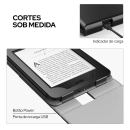 Capa Novo Kindle 11ª geração - 2022 tela 6,0 Polegadas WB Vertical Silicone Flexível Sensor Magnético Preto